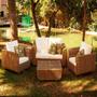 Imagem de Jogo de Sofá e Poltronas Malibu com Mesa em Alumínio - Jardim, Área, Edícula, Piscina