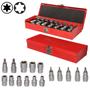 Jogo de Soquetes Profissionais E-torx E Bits Torx enc. de 1/2 Crv + Maleta 16pçs Corneta - Corneta Imagem de Jogo de Soquetes Profissionais E-torx E Bits Torx enc. de 1/2 Crv + Maleta 16pçs Corneta - Corneta