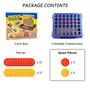 Imagem de Jogo de tabuleiro Pup Go 4 in a Row com 6 discos de reposição para crianças a partir de 3 anos, azul