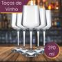 Imagem de Jogo de Taças 12 unidades 390ml Vidro Conjunto Para Bebidas Vinho Champanhe Cerveja Água