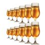 Imagem de Jogo de taças bohemia para cerveja de vidro 12 peças com 380ml transparente p/ degustação de chopp