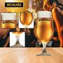 Imagem de Jogo de taças bohemia para cerveja de vidro 12 peças com 380ml transparente p/ degustação de chopp