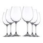 Imagem de Jogo de Taças De Vidro 330ml Com 6 (Seis) Unidades Para Vinho Agua Suco Taça Luxo Bebidas Transparente Elegante Fino