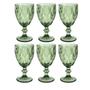 Imagem de Jogo de taças de vidro verde com 6 peças 330ml / conjunto kit de taça - Lyor