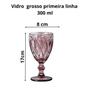 Imagem de Jogo De Taças Vidro Primeira Linha Copos Para Vinho Agua Varias Cores Linha Diamond
