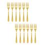 Imagem de Jogo de Talheres Dourado Garfo Faca Colher Mesa Inox 36 pcs