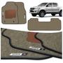 Imagem de Jogo de Tapete Carpete Premium Hilux 2005 a 2015 Bege Com Placa Personalizada Toyota