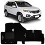 Imagem de Jogo de Tapetes Kia Sorento 2011 2012 2013 Carpete Preto com Grafia Bordada 4 Peças