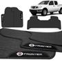 Imagem de Jogo de Tapetes PVC Nissan Frontier 2000 a 2013 Preto Logo Bordada Concept 3D 3 Peças