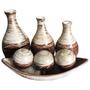 Imagem de Jogo de Vasos Egípcios e Barca 3 Esferas em Cerâmica Decor - Gold Brown