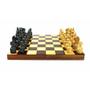 Imagem de Jogo de xadrez madeira maciça tabuleiro estojo marchetado rei 08 cm
