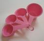 Imagem de Jogo de xícara medidora plástica 4 peças rosa claro