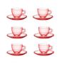 Imagem de Jogo De Xicaras Cha Cafe Pearl 230 Ml 12 Pcs Rosa