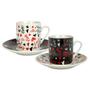 Imagem de Jogo de Xícaras com Pires Reverse Mood Coffee com 12 Peças em Porcelana 80ml - Dynasty