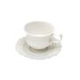 Imagem de Jogo de Xícaras de Chá com Pires Porcelana 12 Peças 200ml Fancy Rojemac Branco