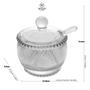 Imagem de Jogo De Xícaras De Cristal Coração Pearl 180ml Com Açucareiro Com Colher
