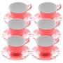 Imagem de Jogo de xícaras de porcelana Fancy com pires 200 ml 12 peças - Rojemac
