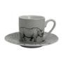Imagem de Jogo De Xícaras E Pires Em Porcelana Com 80ml Para Expresso Com 6 Peças