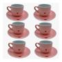 Imagem de Jogo de Xicaras Porcelana 90ml Café Chá 12 Peças Com Pires