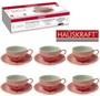Imagem de Jogo de Xícaras Porcelana Café 6 Xícaras e 6 Pires 90ml Lamour