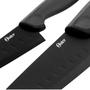 Imagem de Jogo Faca Profissional Oster Santoku AÇO INOX PRETO SLICE CRAFT