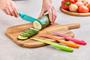 Imagem de Jogo Facas Coloridas Em Aço Inox Cozinha Churrasco Legumes