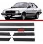 Imagem de Jogo friso borrachão lateral chevette sl 83 a 86 modelo alumínio para grampos 2 portas