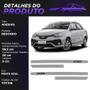 Imagem de Jogo Friso Lateral Redondo Etios Hatch Sedan 2012 a 2021 Prata Soul