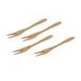 Imagem de Jogo Garfos Bambu Natural Servir Mesa Posta Petisco - 4 Pcs