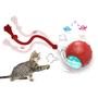 Imagem de Jogo Interativo de Bolas para Gatos - Brinquedo para Ambientes Internos (Vermelho)