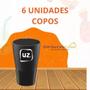 Imagem de Jogo Jarra De Suco 2l + 6 Copos 300ml Plástico Resistente Preta