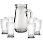 Imagem de Jogo Jarra E 6 Copos Vidro Long Drink Bar 1250/370Ml