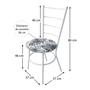 Imagem de Jogo Kit 2 Cadeiras Aço Metal Jantar Estofada Cozinha