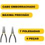 Imagem de Jogo Kit 4 Alicates P/ Trava Anel Interno E Externo 0ab Eda