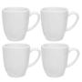 Imagem de Jogo Kit 4 Canecas Xicara Tulipa de Porcelana Chá Café 260ml Ryo White Oxford