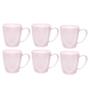 Imagem de Jogo Kit 6 Canecas Xicara Cerâmica Café 260Ml Ryo Pink Sand