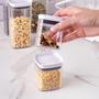 Imagem de Jogo Kit 6 Potes Hermético Para Mantimentos Condimentos Alimentos Plástico Organizador Ou
