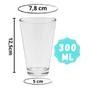 Imagem de Jogo Kit 9 Copos Vidro 300ml Agua Suco Drink Bebidas