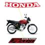 Imagem de Jogo Kit Adesivos Para Honda CG Fan 125 2006 Moto Vermelha