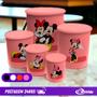 Imagem de Jogo Kit Potes Mantimentos Decorado Mickey Minnie Disney - Feitos de Plástico Resistente - Rosa, Preto, Branco, Vermelho - ArtVida