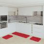 Imagem de Jogo Kit Tapete Cozinha Anti Derrapante 3 Uni Vermelho