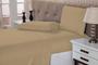 Imagem de Jogo lençol 4 peças cama casal box 1,38x1,88x0,30cm altura hotel pousada resort ótimo acabamento-bege-148