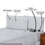 Imagem de Jogo Lençol cama Casal 400 Fios 3 Peças algodao com elastico