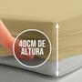 Imagem de jOGO Lençol cama King 400 Fios 3 Peças algodao com elastico