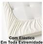 Imagem de Jogo Lençol Elástico Casal Padrão Size Box 3pçs - Micropercal 400 Fios Toque de Pessêgo - Roupa de Cama com Fronhas