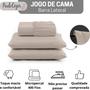 Imagem de Jogo Lencol Super King 3 pçs 400 Fios com Elastico Barra Lateral