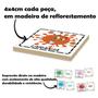 Imagem de Jogo Memória Infantil Inglês Português Educativo Escolar Pedagógico Madeira 42 peças - 780 Junges