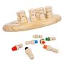 Imagem de Jogo Memory Chess Matching Gothink Wooden para crianças com dados