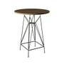 Imagem de Jogo Mesa Bistrô Eames Tampo Amêndoa 60cm 3 Banquetas Amarela Base Ferro Preto