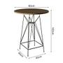 Imagem de Jogo Mesa Bistrô Eames Tampo Amêndoa 60cm 3 Banquetas Amarela Base Ferro Preto